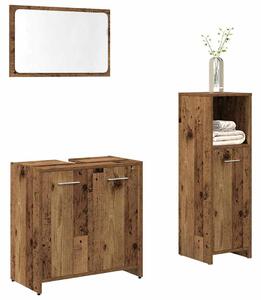 3dílná koupelnová sestava old wood kompozitní dřevo 3328559