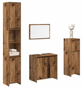 4dílná koupelnová sestava old wood kompozitní dřevo 3328555