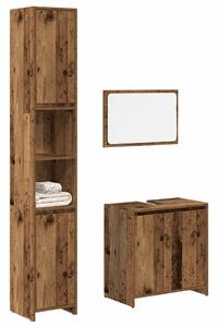 3dílná koupelnová sestava old wood kompozitní dřevo 3328565