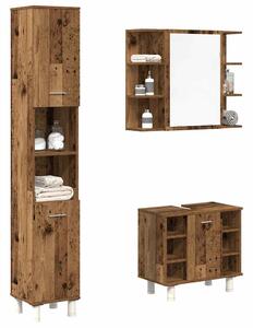 3dílná koupelnová sestava old wood kompozitní dřevo 3328569