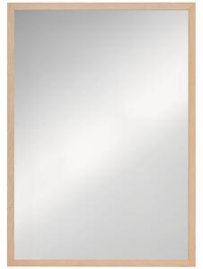 HOMCOM Zrcadlo do koupelny 50x70 cm Obdélníkové dekorativní zrcadlo do obývacího pokoje, vstupní haly, horizontálně nebo vertikálně, přírodní | Aosom