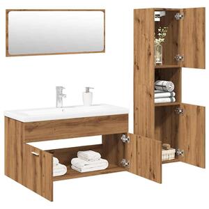 4dílná koupelnová sestava dub artisan kompozitní dřevo 3328600