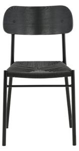 Jídelní židle Polly, 2ks, černá, 50x45x81