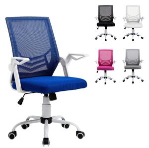 Ergonomická kancelářská židle Vinsetto - otáčecí kancelářská židle s nastavitelnou výškou Modrá | Aosom