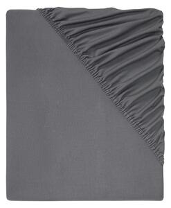 Livarno Home Žerzejové napínací prostěradlo, 140–160 x 200 cm (tmavě šedá) (100341737002)