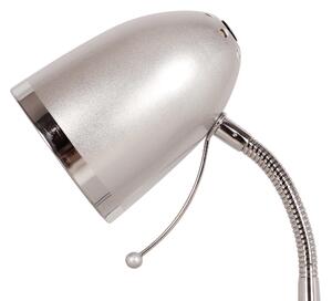 KEJO Stolní flexibilní lampa KAJTEK, 1xE27, 40W, stříbrná K-MT-200 SREBRNY