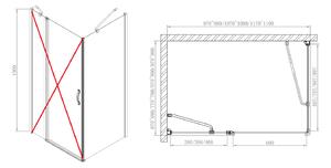 Gelco Boční stěna sprchová - sklo čiré š. 70 cm, v. 190 cm, GO3570