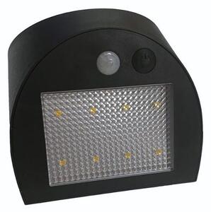 Nedes Solární venkovní nástěnné LED svítidlo se senzorem černé 3W, 300lm, 3000K - 4000K