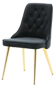 Jídelní židle Velvet, 2ks, černá, S50xD66xV88,5