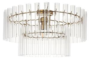 Stropní Lampa Lucande, Leanna, stmívatelné, Transparentní, Obývací pokoj, Sklo, Moderní
