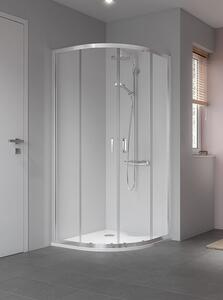 KERMI čtvrtkruhový sprchový kout (posuvné dveře) STINA, ST R55 Šířka: 90 cm