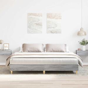 Rám postele bez matrace Grey Sonoma 200x200 cm kompozitní dřevo 3328704