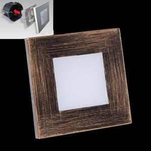 EMITHOR Osvětlení schodiště STEP LIGHT, 1W, 60lm, denní bílá, hnědé 48341