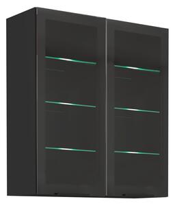 KONDELA Horní skříňka, černá, ARAKA/MENZO/SIBER 80 GS-90 2F