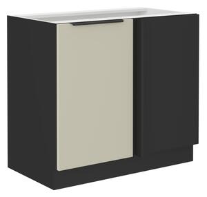 KONDELA Spodní skříňka, cashmere/černá, ARAKA 105 ND 1F BB