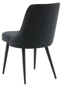Jídelní židle Velvet, 2ks, černá, S50xD66xV88,5