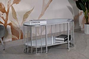 Designový konferenční stolek Eilonwy 90 cm stříbrný