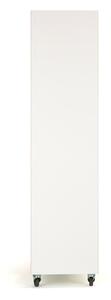 Bílá knihovna s hranou v dřevěném dekoru 140x143 cm Southbury - Woodman