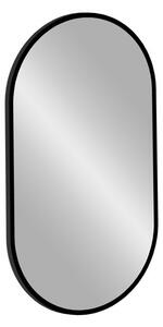COMAD Koupelnové zrcadlo - APOLLO, 90 x 50 cm, LED osvětlení, černá