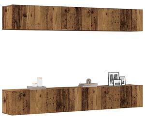 4dílná nástěnná TV skříňka ze starého dřeva 100 x 30 x 30 cm 3328945
