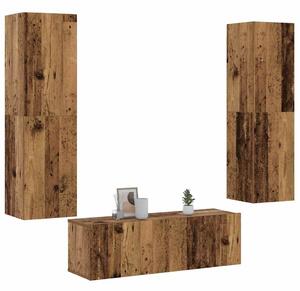 Nástěnné TV skříňky 3 ks starého dřeva kompozitní dřevo 3328965