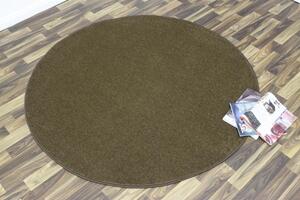 Hanse Home, Jednobarevní kusový koberec Nasty 101154 Braun kruh | Hnědá Typ: kulatý 200 cm