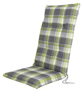 LIVARNO home Potah na židli / křeslo, 120 x 50 x 8 cm (káro/zelená) (100342500001)