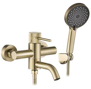 Vanová baterie Rea Lungo Stripe Gold Brush