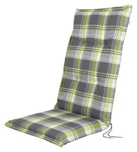 LIVARNO HOME Potah na židli / křeslo, 120 x 50 x 8 cm (káro/zelená) (100342500001)