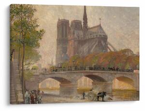 Obraz - Robert William Vonnoh, Notre Dame de Paris, reprodukce (70x50 cm)