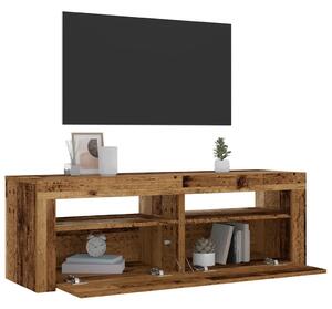 Noční stolky 2 ks s LED osvětlením starého dřeva 60 x 35 x 40cm 3329161