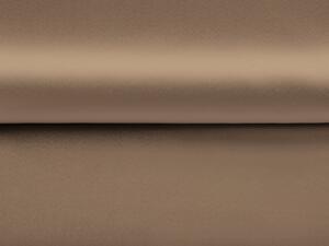 Látka polyesterový satén LUX-023 Oříškově hnědá - šířka 150 cm