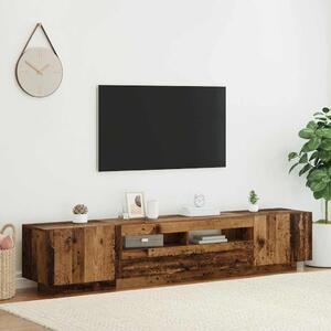 TV stolek s LED old wood 200x35x40 cm kompozitní dřevo 3329165