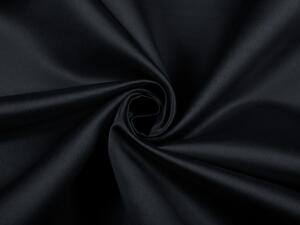 Látka polyesterový satén LUX-026 Černá - šířka 150 cm