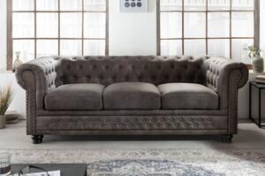 Massive home | Pohovka CHESTERFIELD II 3M 205 CM vintage šedá