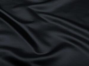 Látka polyesterový satén LUX-026 Černá - šířka 150 cm