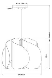Fabas Luce 3672-40-132 - Lustr na lanku PEVERO 1xE27/40W/230V dřevo