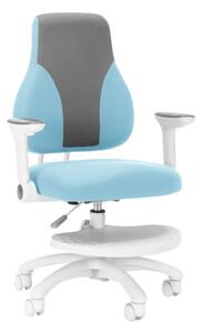 Dětská rostoucí židle Neoseat KINDER WHITE — látka, šedá / světle modrá