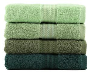 Sada 4 zelených bavlněných ručníků Foutastic, 50 x 90 cm