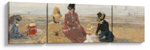 Obraz - Eugène Boudin, On the Beach, Trouville, reprodukce (170x50 cm)