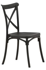 Jídelní židle Crosett, 2ks, černá, 55x52x90