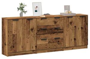 Příborníky 3 ks old wood 60 x 30 x 70 cm kompozitní dřevo 3329225