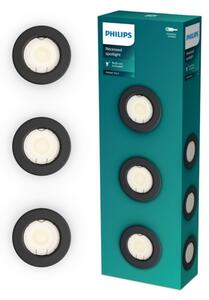 Philips - SADA 3x Podhledové svítidlo PERIDOT 1xGU10/7W/230V černá