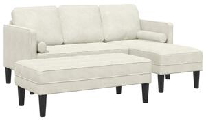 Set pohovek 2 ks Krémová Polyester 3329272