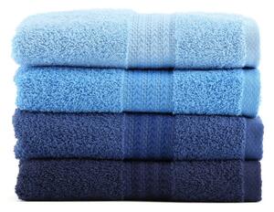 Sada 4 modrých bavlněných ručníků Foutastic Sky, 50 x 90 cm