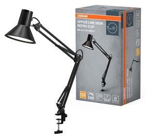 Osram -LED Stmívatelná stolní lampa s klipem OFFICE LINE LED/9W/230V 3000K černá