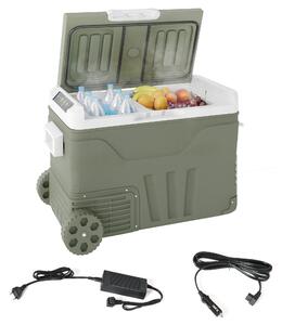 Outsunny 33 litrů kompresorový chladicí box elektrická mini lednička až -20 ℃ s LED osvětlením tichý mrazák termo box 12/230 Volt pro auto náklaďák ke