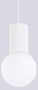 Sollux SL.1709 - Lustr na lanku HALO 1xG9/8W/230V pr. 12 cm bílá