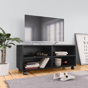 TV stolek s kolečky černý 90 x 35 x 35 cm dřevotříska