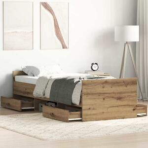 Rám postele Artisanový dub 193 x 78 x 50 cm Kompozitní dřevo 3329307